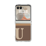 クリアケース［ オリジナル - initial two tone - U brown ］