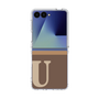 クリアケース［ オリジナル - initial two tone - U brown ］