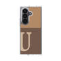 クリアケース［ オリジナル - initial two tone - U brown ］