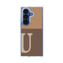 クリアケース［ オリジナル - initial two tone - U brown ］