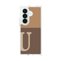 クリアケース［ オリジナル - initial two tone - U brown ］
