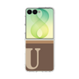 クリアケース［ オリジナル - initial two tone - U brown ］