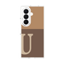 クリアケース［ オリジナル - initial two tone - U brown ］