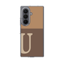 クリアケース［ オリジナル - initial two tone - U brown ］