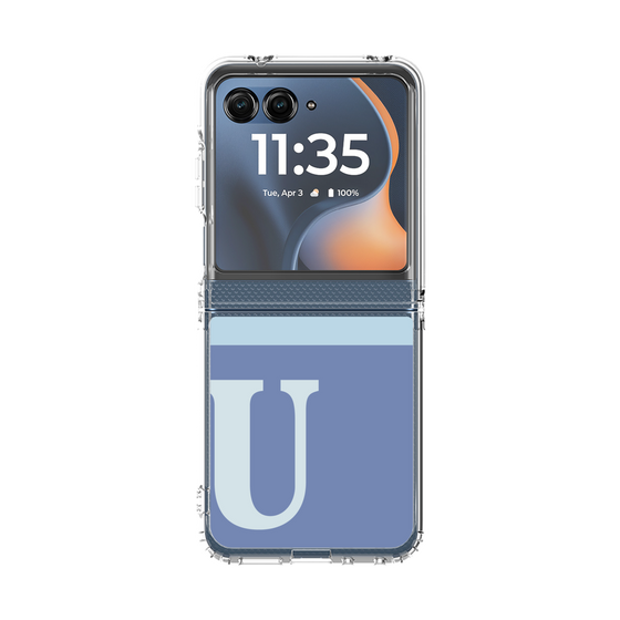 クリアケース［ オリジナル - initial two tone - U blue ］