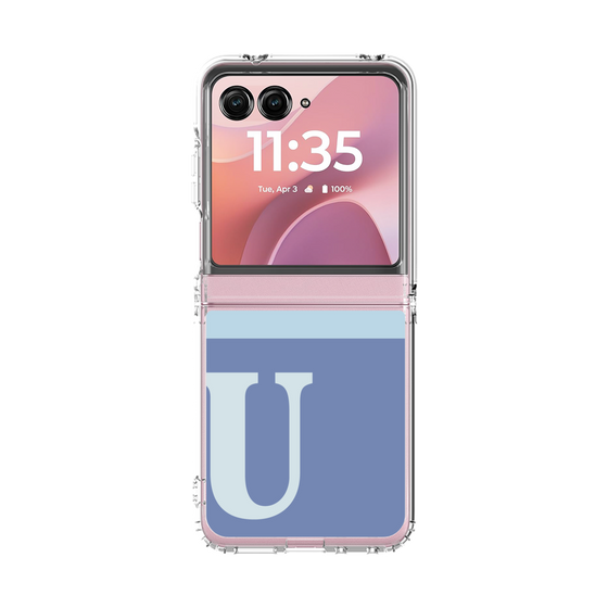 クリアケース［ オリジナル - initial two tone - U blue ］