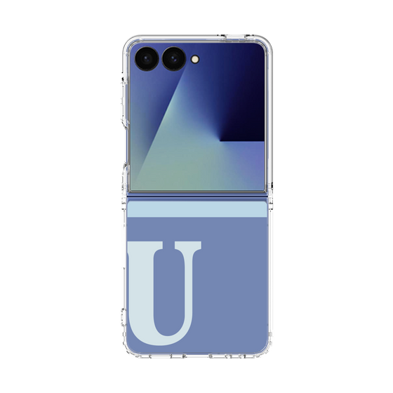 クリアケース［ オリジナル - initial two tone - U blue ］
