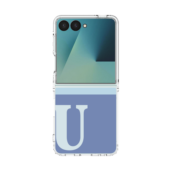 クリアケース［ オリジナル - initial two tone - U blue ］