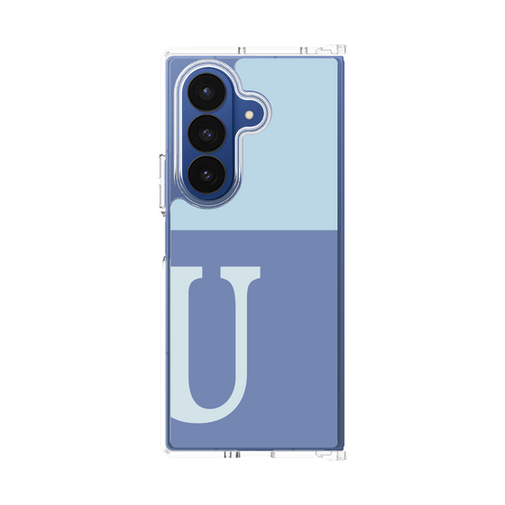 クリアケース［ オリジナル - initial two tone - U blue ］