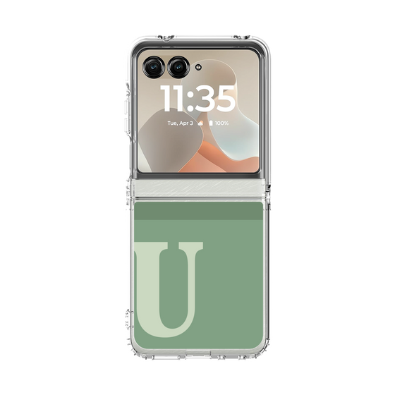 クリアケース［ オリジナル - initial two tone - U green ］