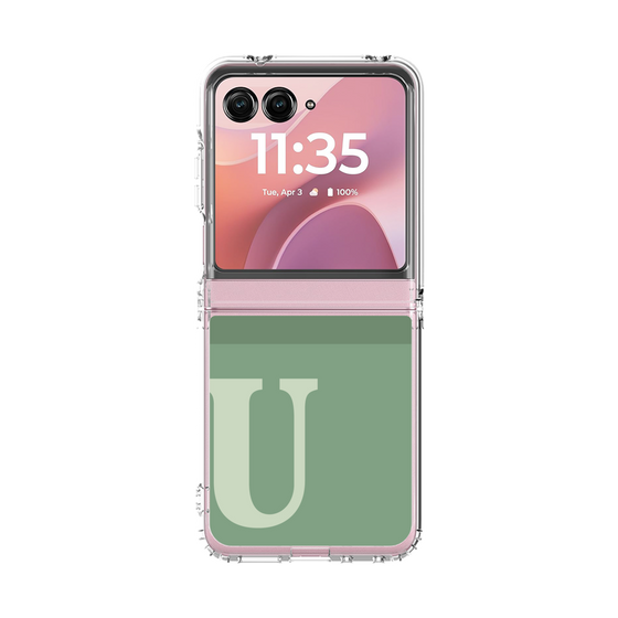 クリアケース［ オリジナル - initial two tone - U green ］