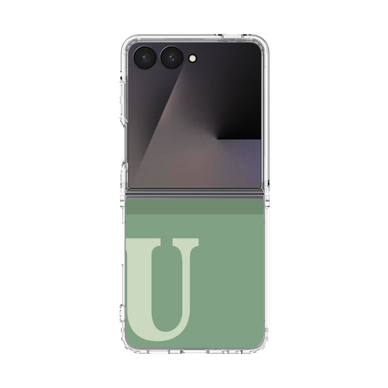 クリアケース［ オリジナル - initial two tone - U green ］