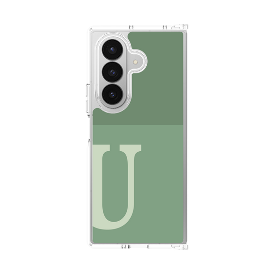 クリアケース［ オリジナル - initial two tone - U green ］