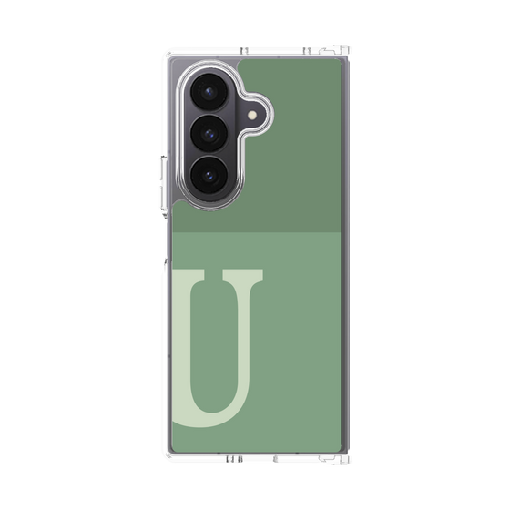 クリアケース［ オリジナル - initial two tone - U green ］
