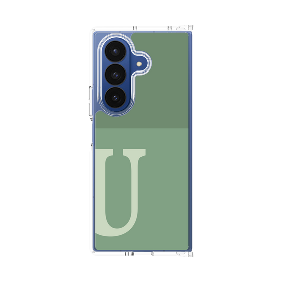 クリアケース［ オリジナル - initial two tone - U green ］