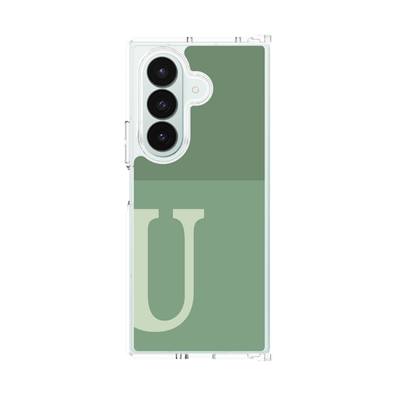 クリアケース［ オリジナル - initial two tone - U green ］