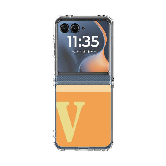 クリアケース［ オリジナル - initial two tone - V orange ］