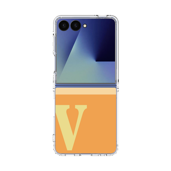 クリアケース［ オリジナル - initial two tone - V orange ］