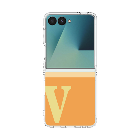 クリアケース［ オリジナル - initial two tone - V orange ］