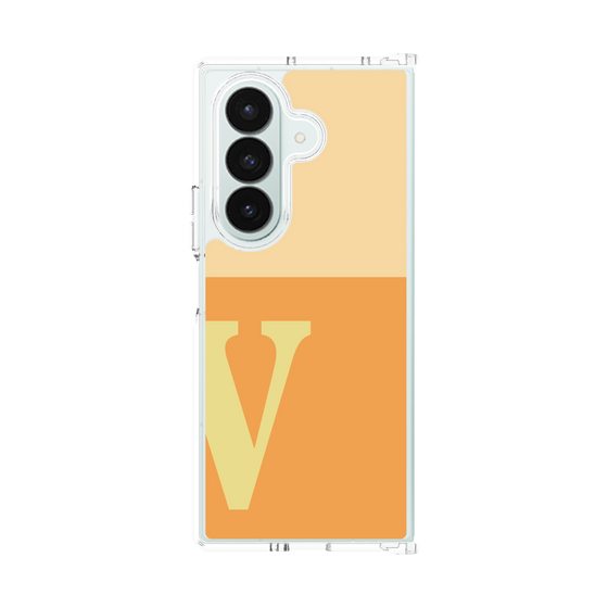 クリアケース［ オリジナル - initial two tone - V orange ］