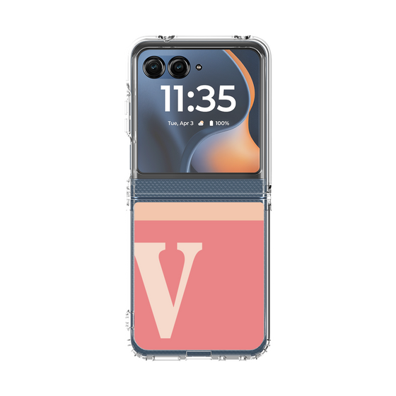 クリアケース［ オリジナル - initial two tone - V pink ］