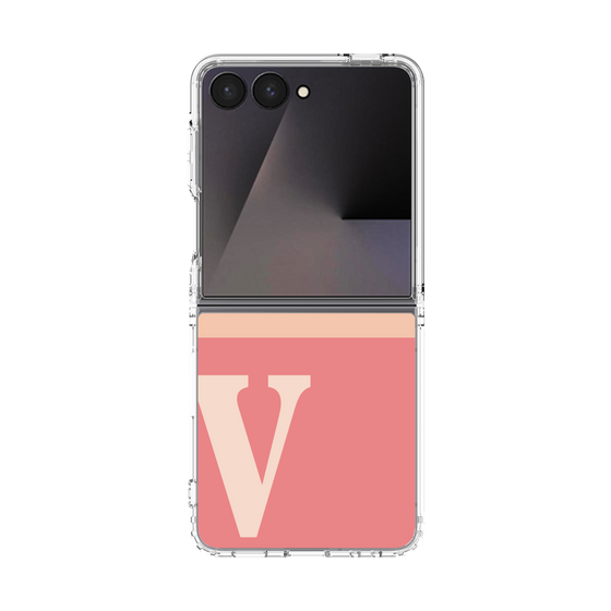 クリアケース［ オリジナル - initial two tone - V pink ］