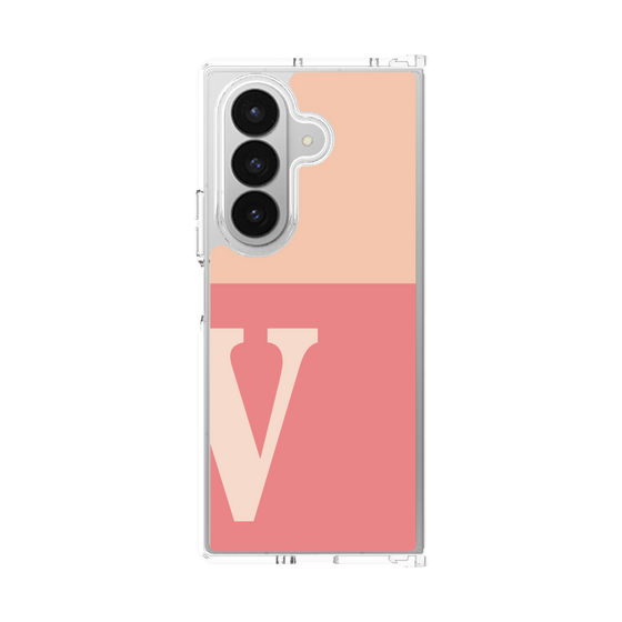 クリアケース［ オリジナル - initial two tone - V pink ］