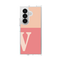 クリアケース［ オリジナル - initial two tone - V pink ］