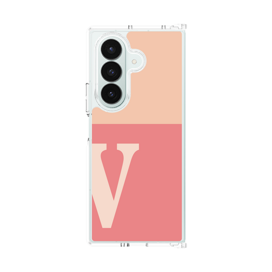 クリアケース［ オリジナル - initial two tone - V pink ］