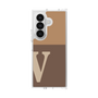 クリアケース［ オリジナル - initial two tone - V brown ］