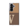 クリアケース［ オリジナル - initial two tone - V brown ］