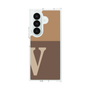 クリアケース［ オリジナル - initial two tone - V brown ］