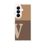 クリアケース［ オリジナル - initial two tone - V brown ］
