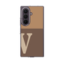 クリアケース［ オリジナル - initial two tone - V brown ］