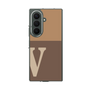 クリアケース［ オリジナル - initial two tone - V brown ］