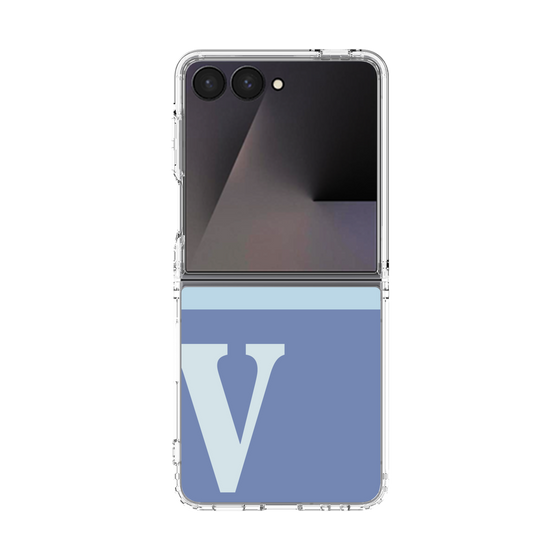 クリアケース［ オリジナル - initial two tone - V blue ］