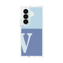 クリアケース［ オリジナル - initial two tone - V blue ］