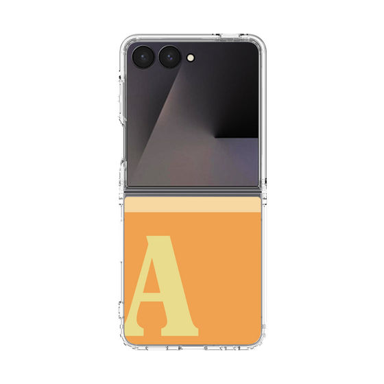 クリアケース［ オリジナル - initial two tone - A orange ］