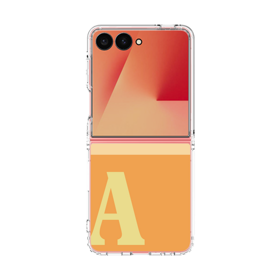 クリアケース［ オリジナル - initial two tone - A orange ］