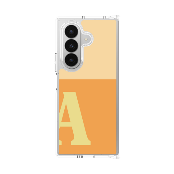 クリアケース［ オリジナル - initial two tone - A orange ］