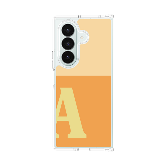 クリアケース［ オリジナル - initial two tone - A orange ］