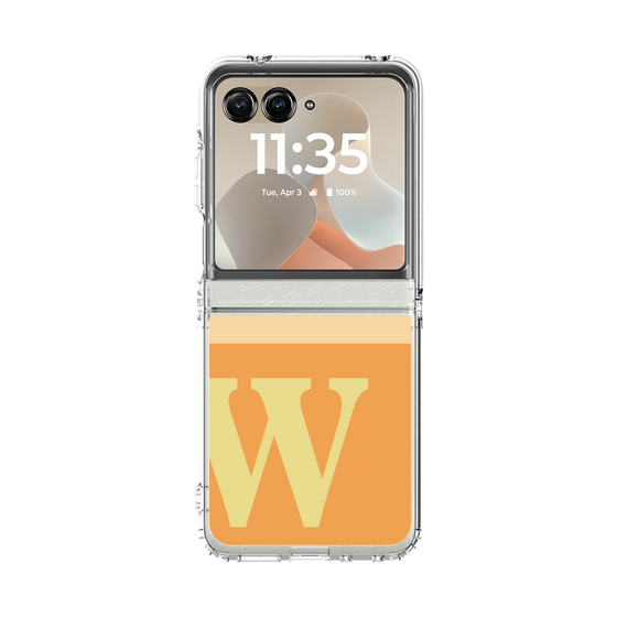 クリアケース［ オリジナル - initial two tone - W orange ］