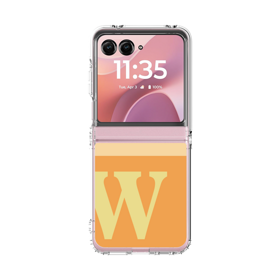 クリアケース［ オリジナル - initial two tone - W orange ］