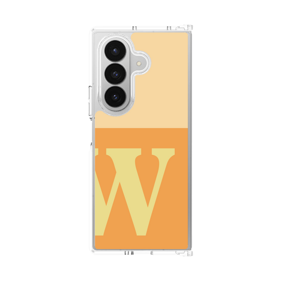 クリアケース［ オリジナル - initial two tone - W orange ］