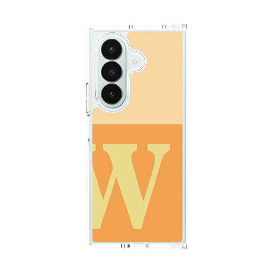 クリアケース［ オリジナル - initial two tone - W orange ］