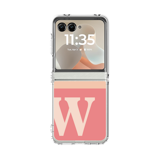 クリアケース［ オリジナル - initial two tone - W pink ］