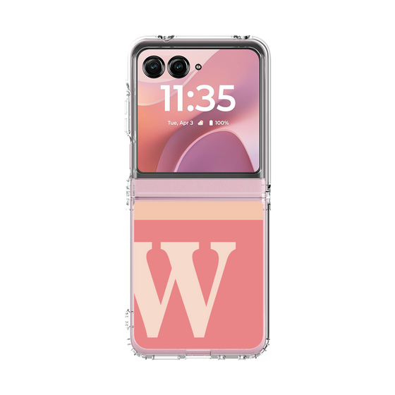 クリアケース［ オリジナル - initial two tone - W pink ］