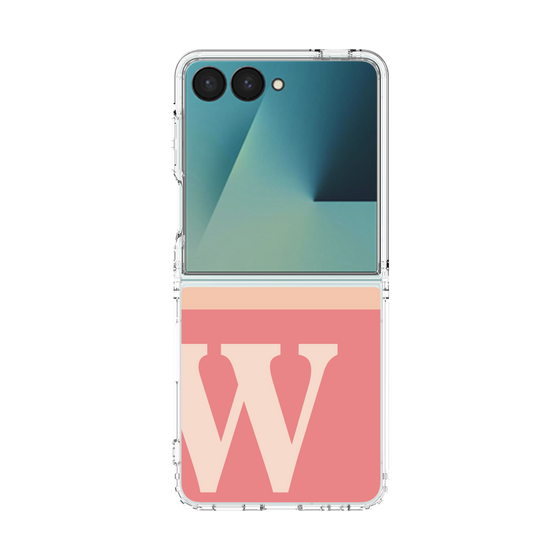 クリアケース［ オリジナル - initial two tone - W pink ］