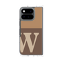 クリアケース［ オリジナル - initial two tone - W brown ］