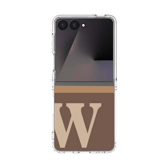 クリアケース［ オリジナル - initial two tone - W brown ］